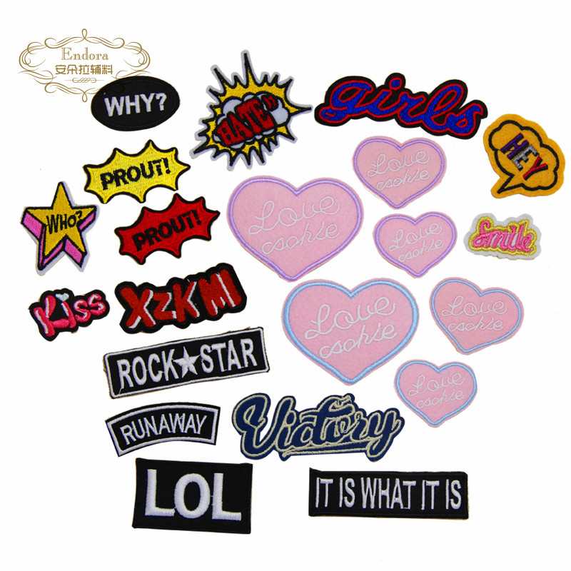 Embroidery Kiss - New Arrival 10 Pcs Words Logo