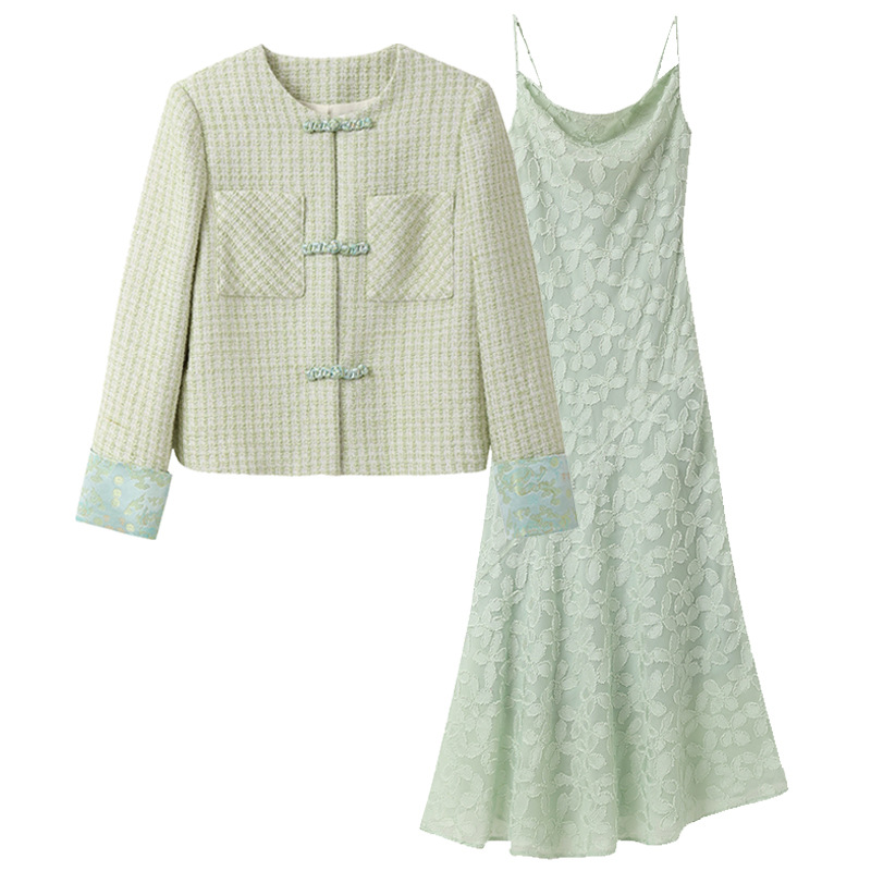 Embroidery Jacket - New Chinese Style Autumn Set, Frog