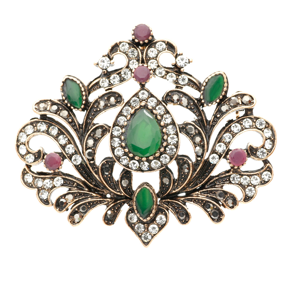 Embroidery Kiss - Vintage Turkish Women Brooch Bohemia Flower