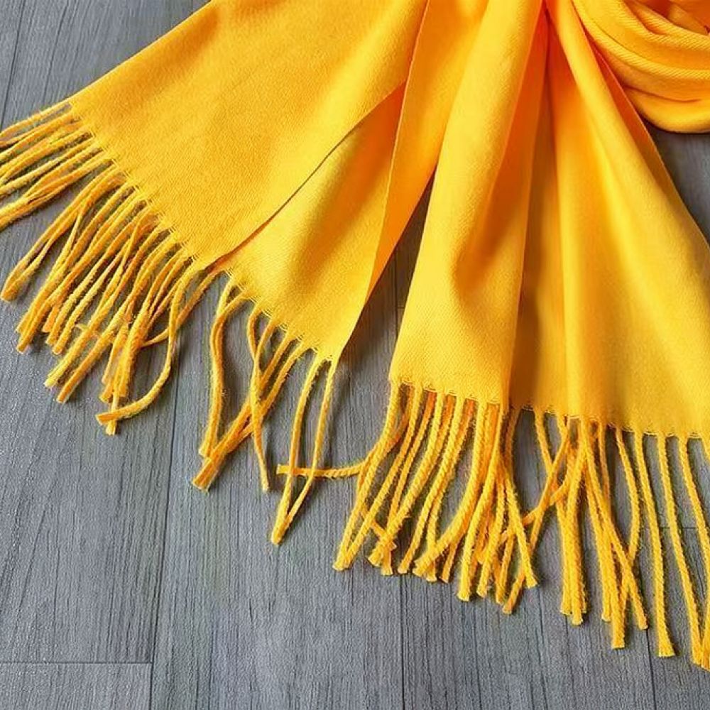 Embroidery Yellow - Yellow Satin Sash Scarf For Clan
