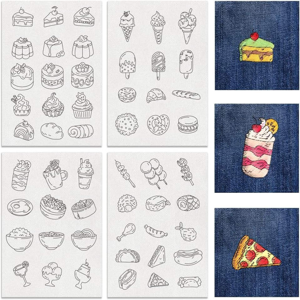 Water Soluble Stabilizer - 4 Sheets Dessert Embroidery Stabilizer -