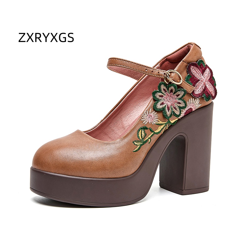 Embroidery Flower - ZXRYXGS Top Layer Cowhide Embroidered Flowers