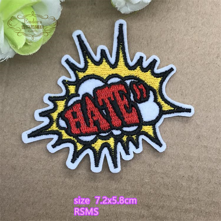 New Arrival 10 Pcs Words Logo  - Embroidery Kiss ulasan dan harga