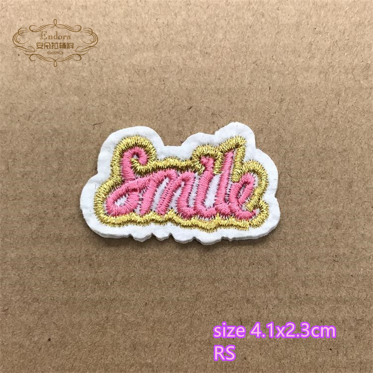 New Arrival 10 Pcs Words Logo  - Embroidery Kiss ulasan dan harga