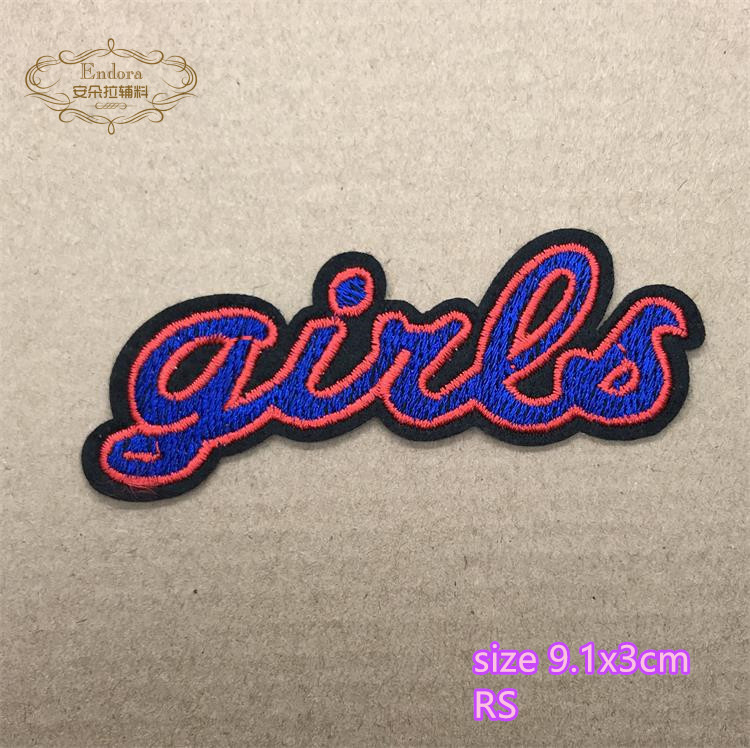 New Arrival 10 Pcs Words Logo  - Embroidery Kiss ulasan dan harga