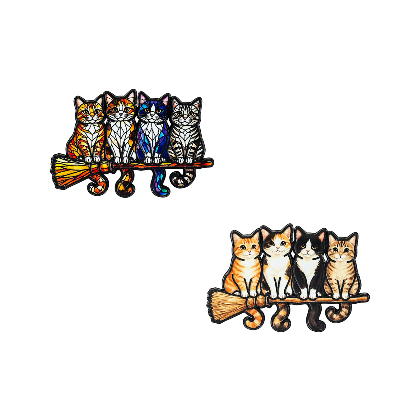 3Pcs Cat Brooch Pins Set Cute  - Embroidery Tulle ulasan dan harga