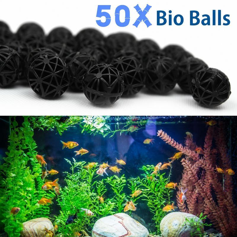 50Pcs 16mm Aquarium Bio Filter - Water Soluble Stabilizer ulasan dan harga