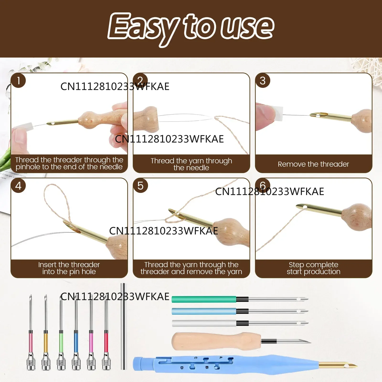 17Pcs Punch Needle Embroidery  - Embroidery Needles ulasan dan harga
