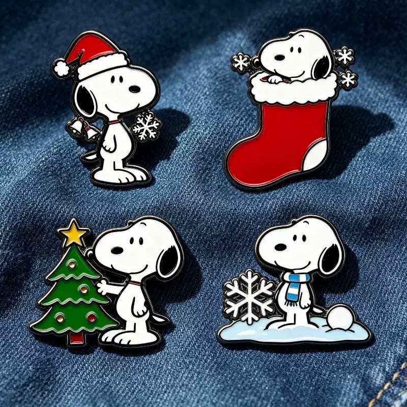 4pcs Christmas Cartoon Puppy D - Embroidery Outfit ulasan dan harga