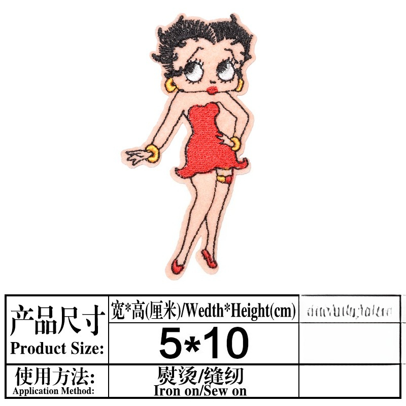 Betty Boop Patch High Color Va - Embroidery Print ulasan dan harga