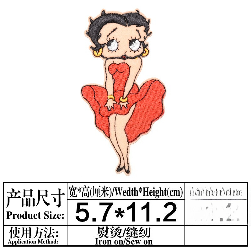 Betty Boop Patch High Color Va - Embroidery Print ulasan dan harga