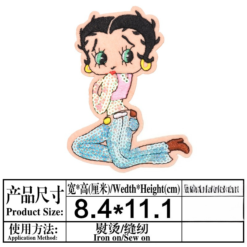 Betty Boop Patch High Color Va - Embroidery Print ulasan dan harga