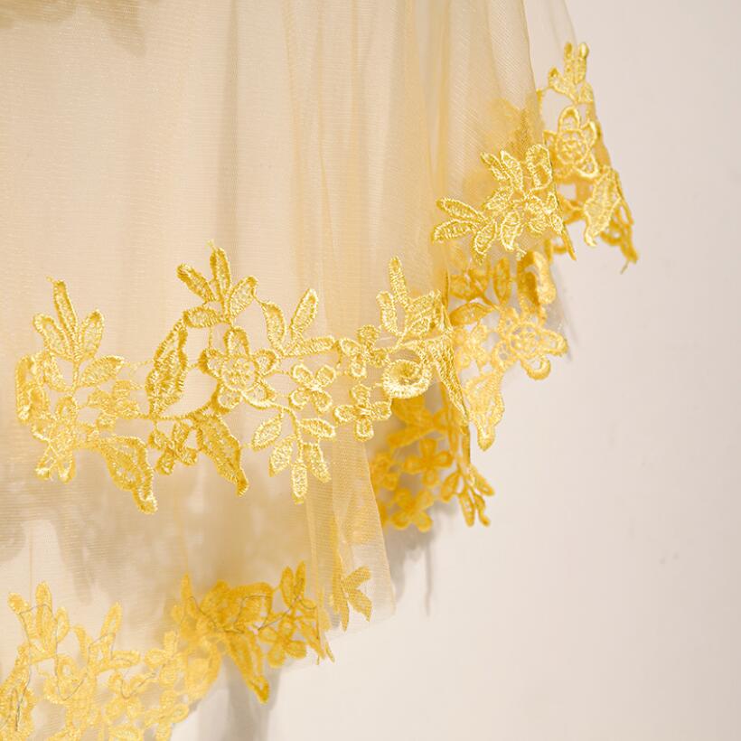 Women's Spring Summer flower e - Embroidery Yellow ulasan dan harga