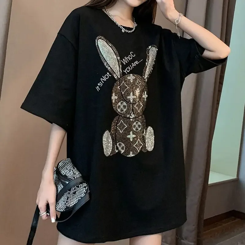 Women's Summer Casual T-Shirt: - Embroidery Print ulasan dan harga
