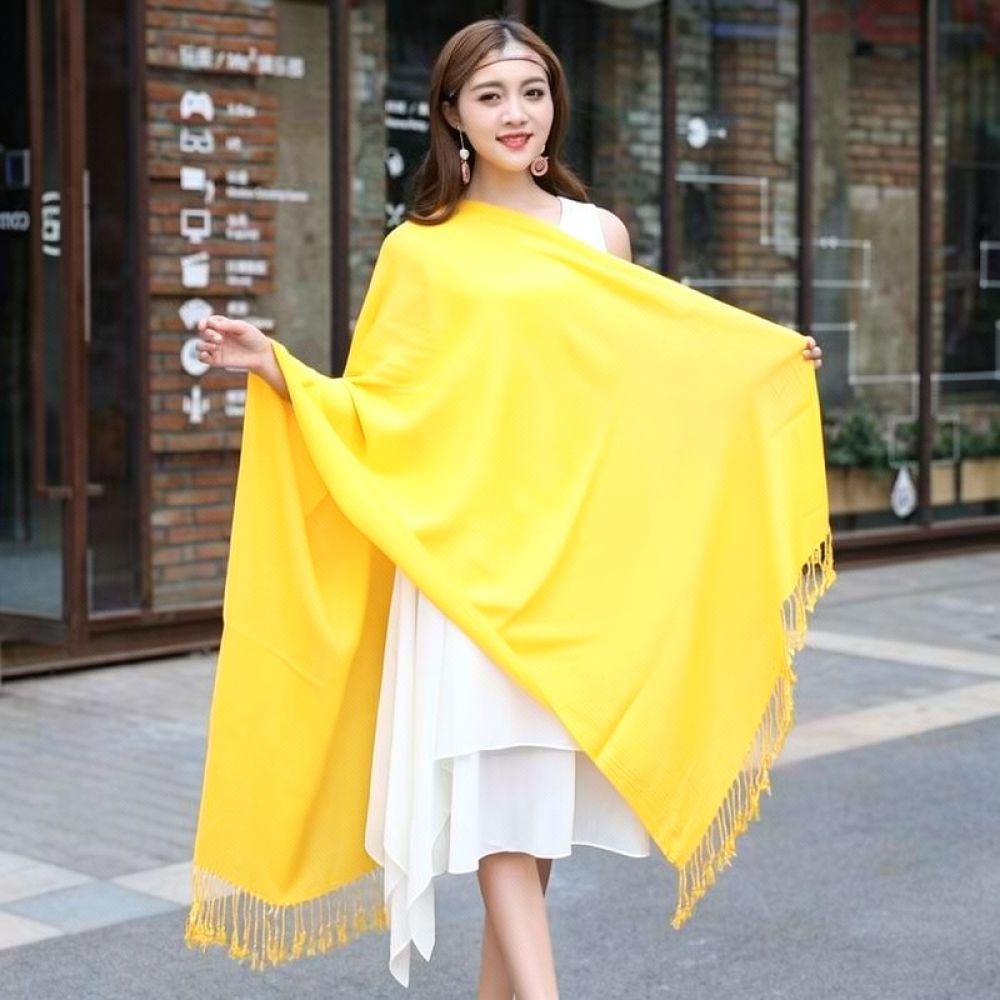 Yellow Satin Sash Scarf For Cl - Embroidery Yellow ulasan dan harga
