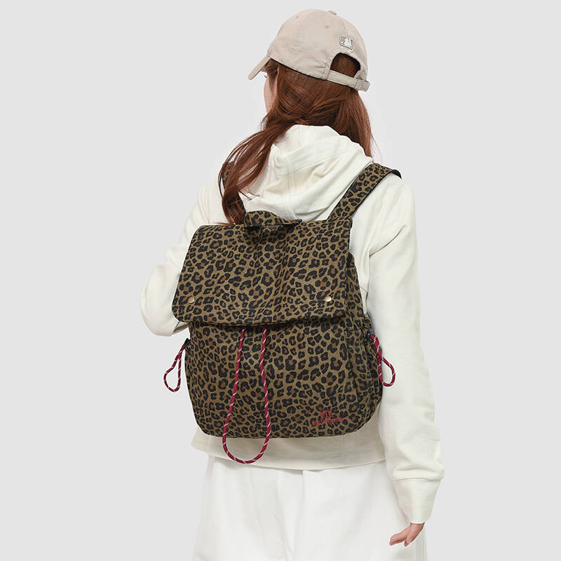 leopard print Backpack Purse   - Embroidery Print ulasan dan harga
