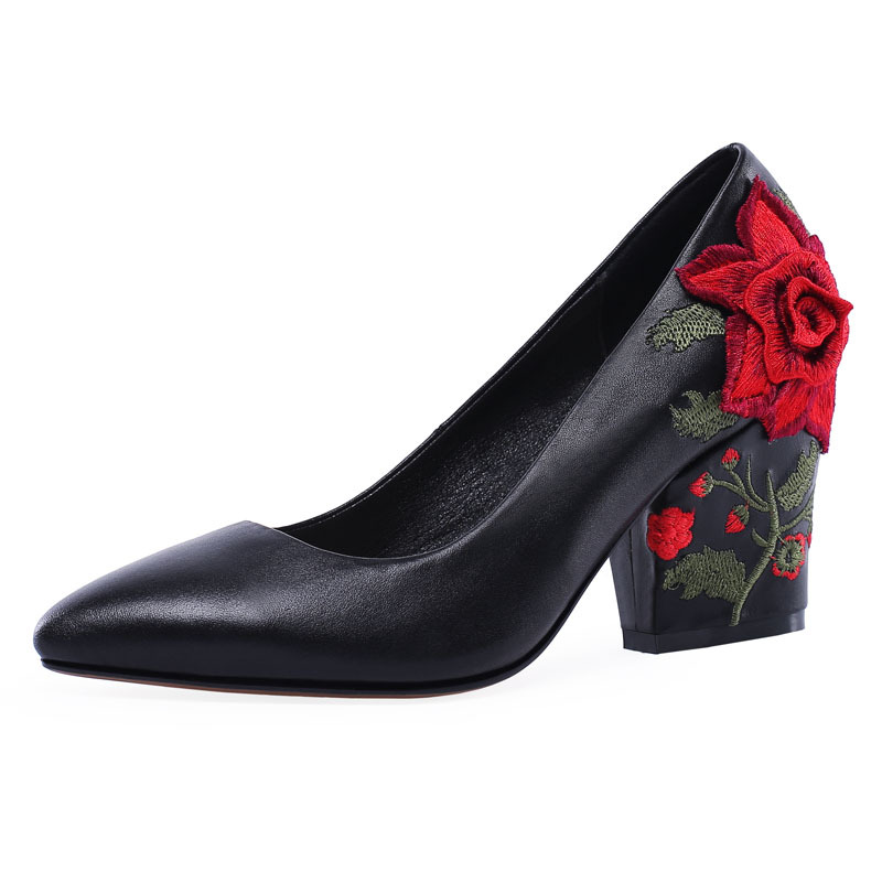 Fashion Yarn Embroidery Red Ro - Embroidery Flower ulasan dan harga