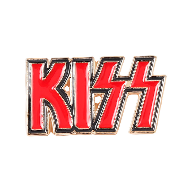 KISS Band Pin English Letters  - Embroidery Kiss ulasan dan harga
