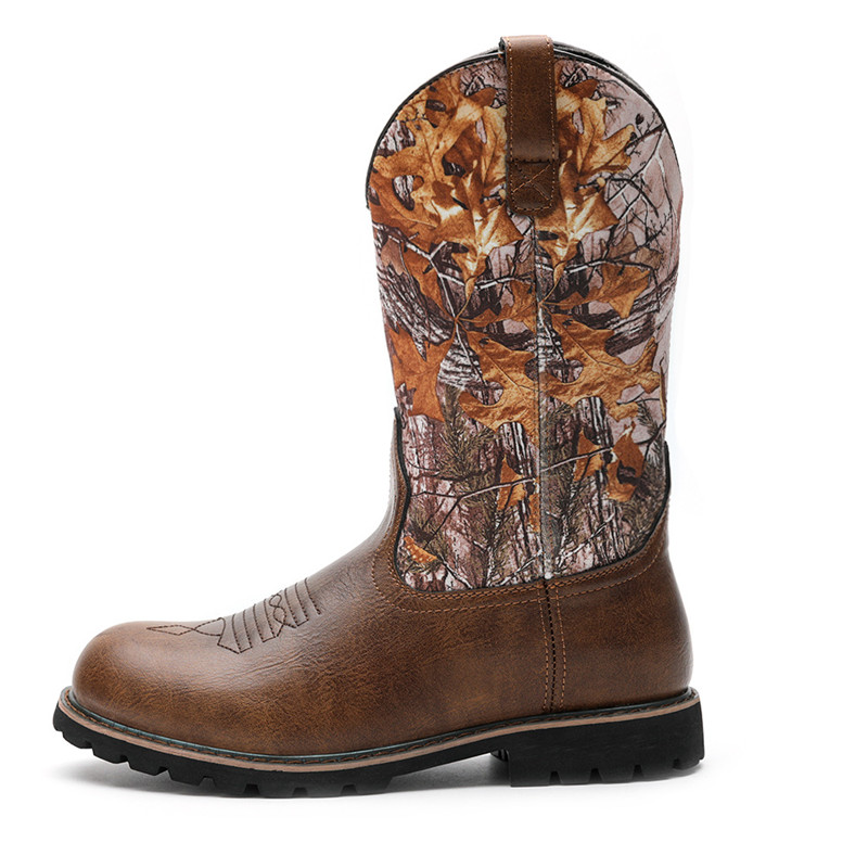 Men's Boots Classic Handmade E - Embroidery Print ulasan dan harga