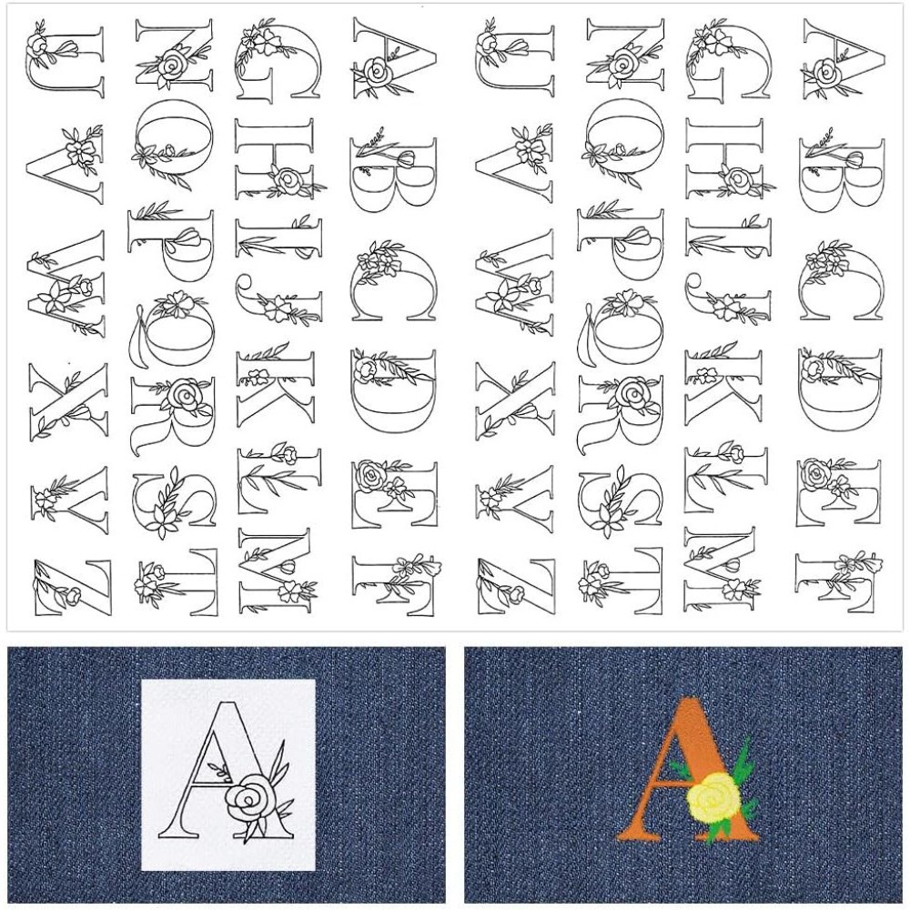 104Pcs Letter Embroidery Trans - Water Soluble Stabilizer ulasan dan harga