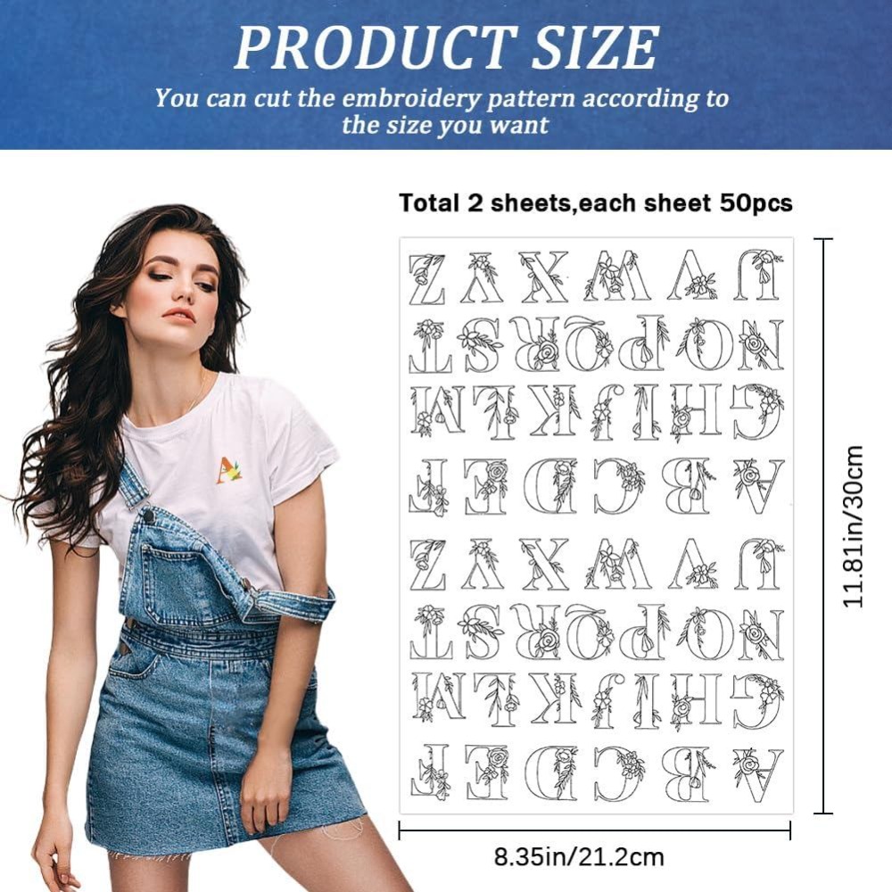 104Pcs Letter Embroidery Trans - Water Soluble Stabilizer ulasan dan harga