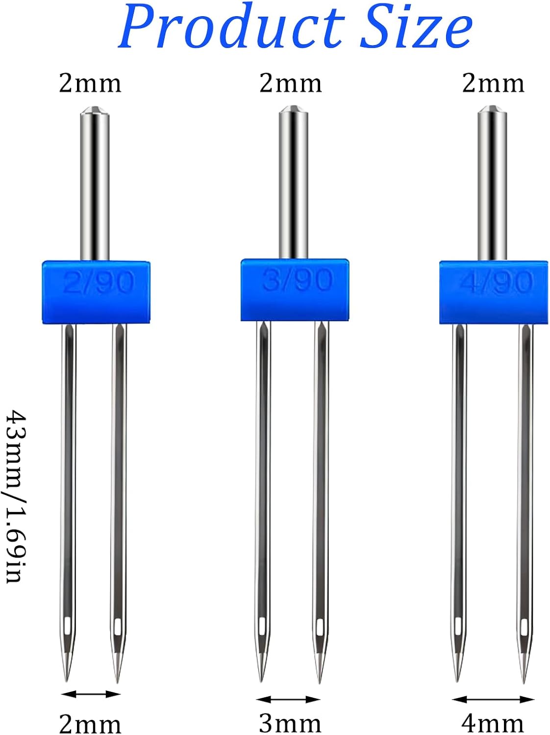 2mm/3mm/4mm Double Needle Kit  - Embroidery Needles ulasan dan harga