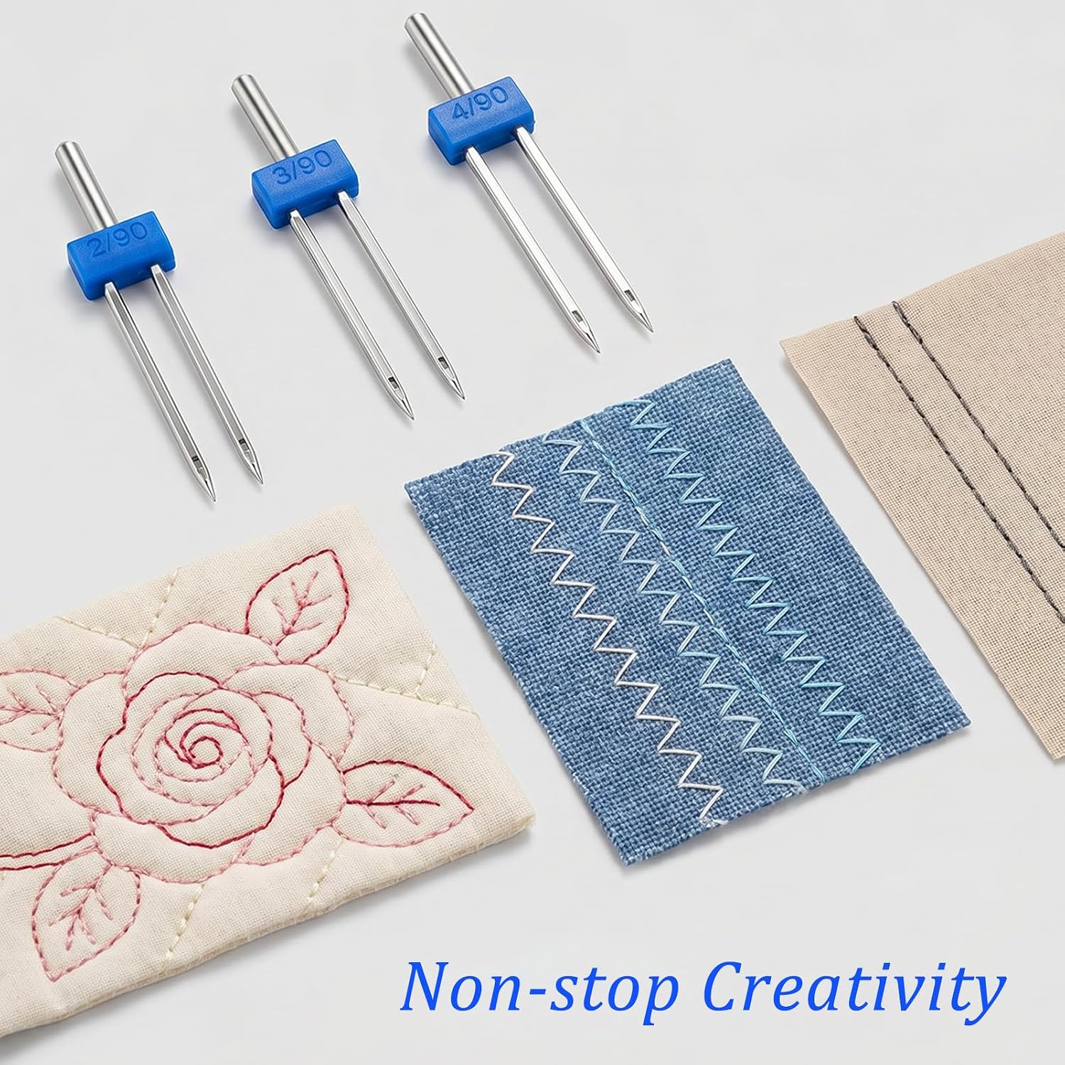 2mm/3mm/4mm Double Needle Kit  - Embroidery Needles ulasan dan harga