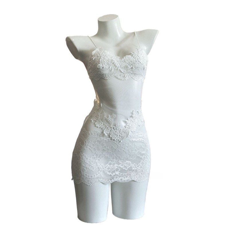 Sexy Lace Embroidery Strapless - Embroidery Outfit ulasan dan harga