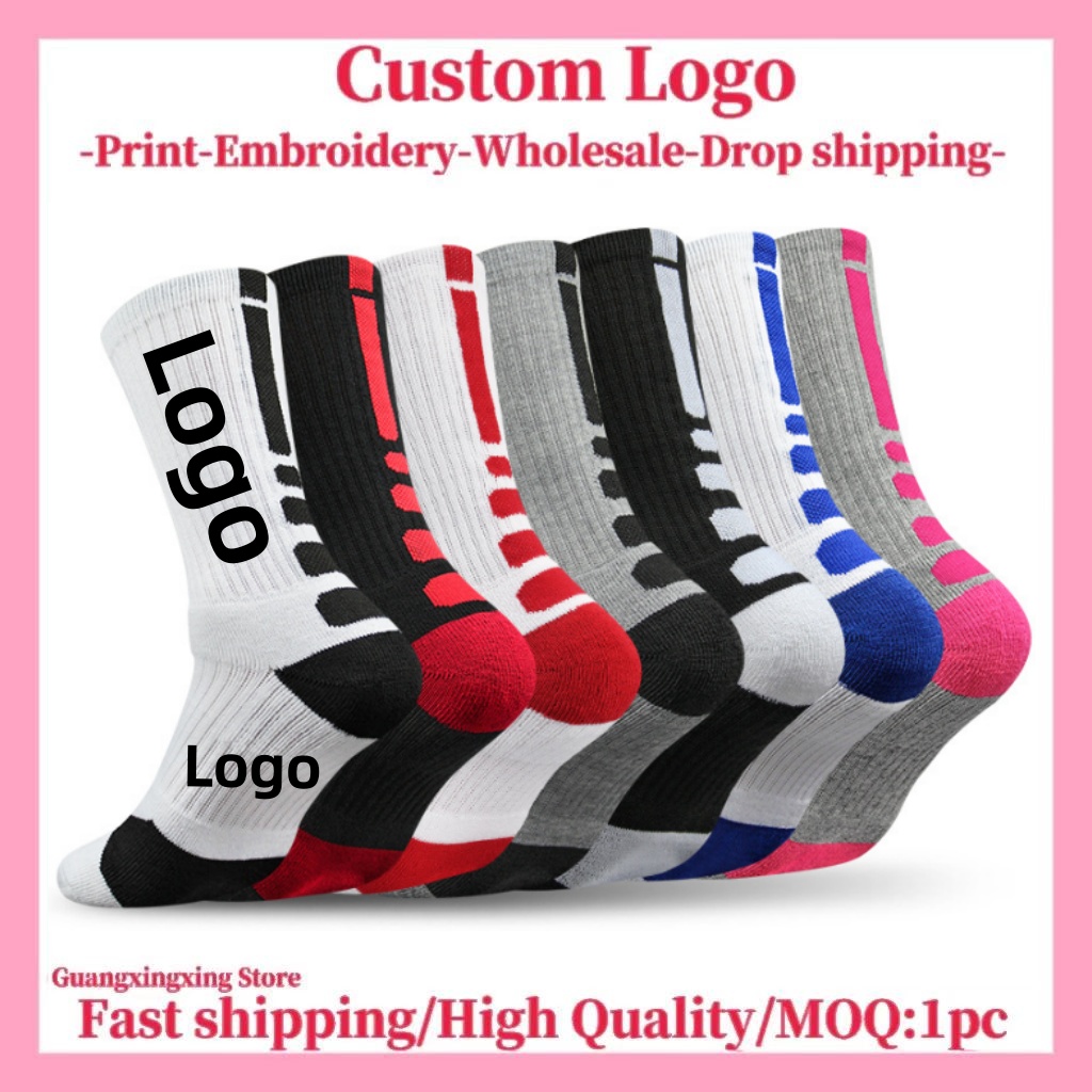 Customized socks Customized pr - Embroidery Print ulasan dan harga