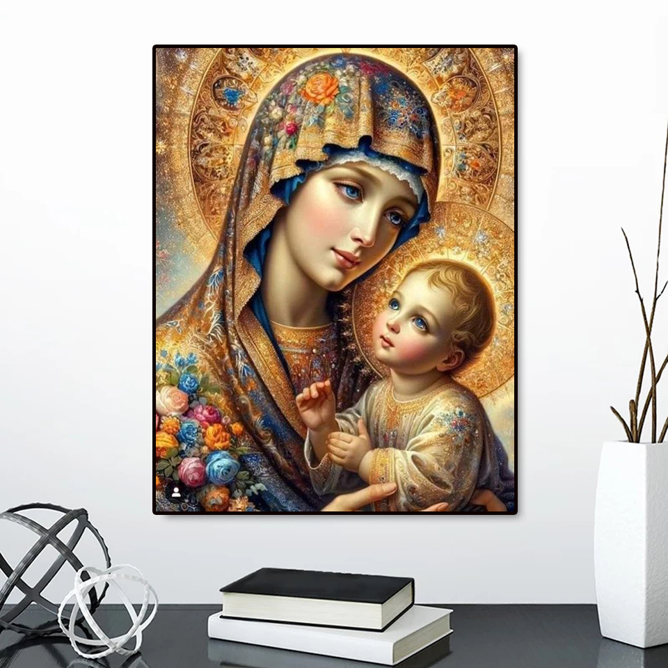 Frameless,Diamond Painting Vir - Embroidery Flower ulasan dan harga