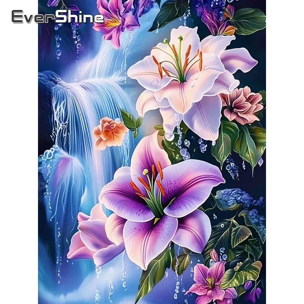 Evershine 5D DIY Full Square D - Embroidery Flower ulasan dan harga